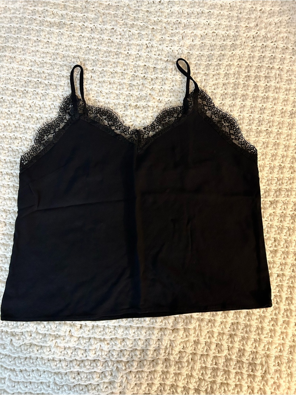 Forever 21 Black Lace-Trim Camisole